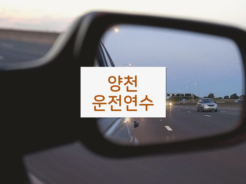 양천운전연수 후기