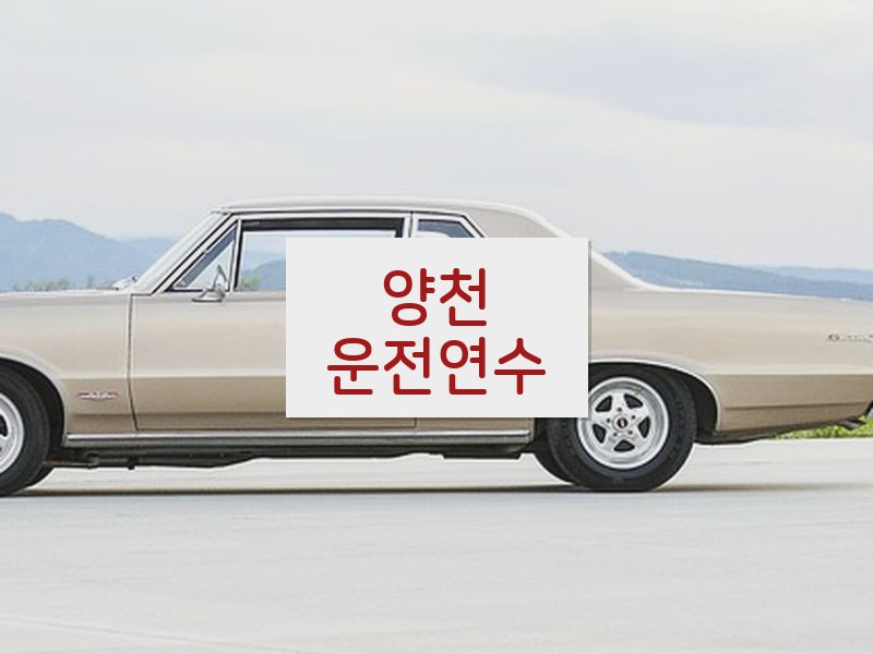 양천운전연수 후기