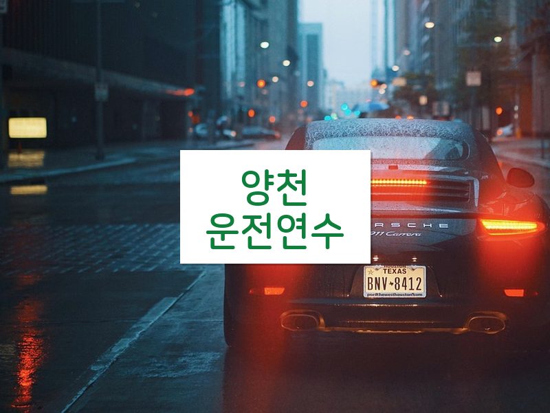 양천운전연수 후기
