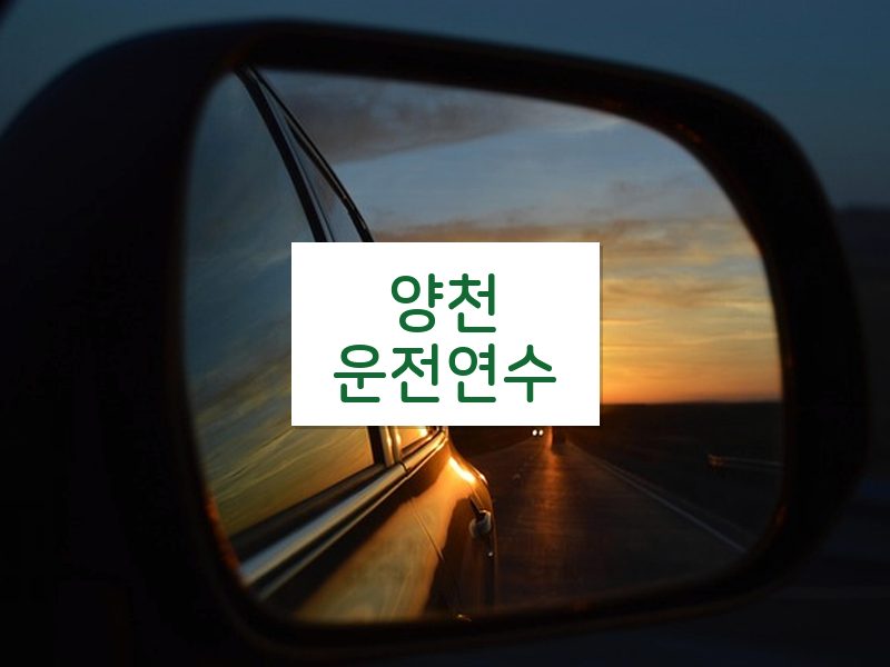 양천운전연수 후기