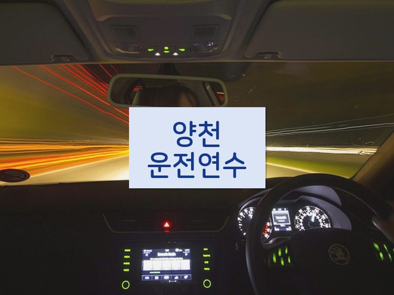 양천운전연수 후기
