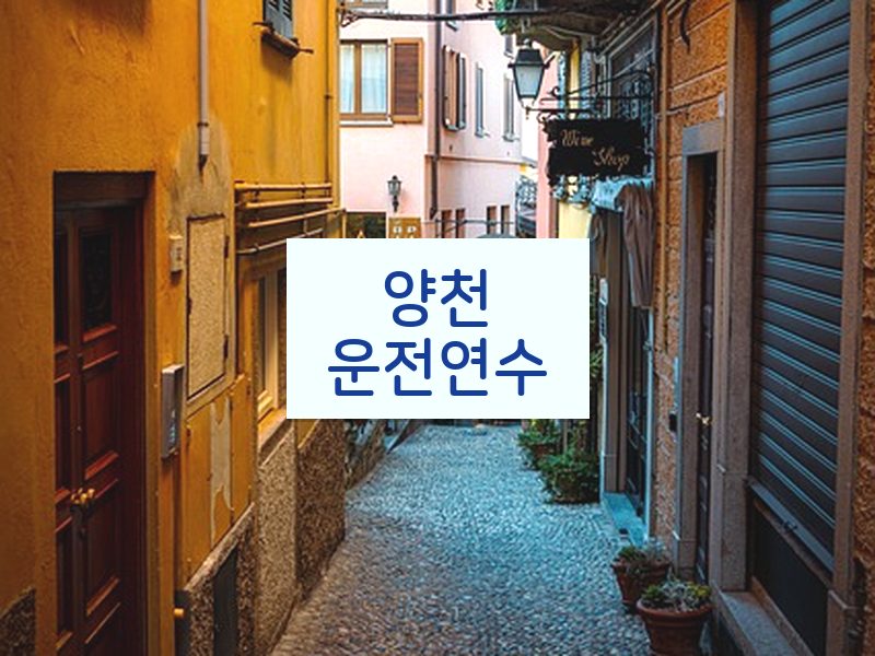 양천운전연수 후기