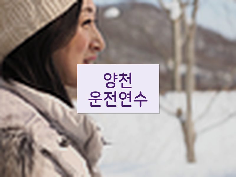 양천운전연수 후기