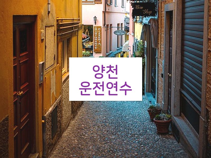 양천운전연수 후기