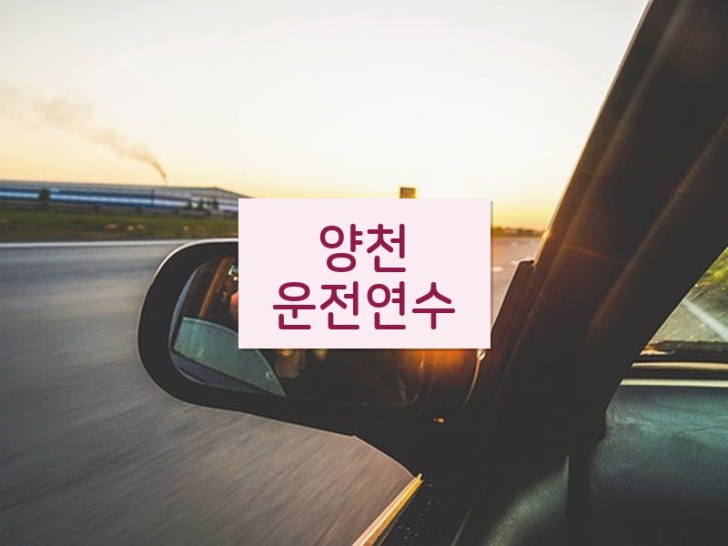 양천운전연수 후기