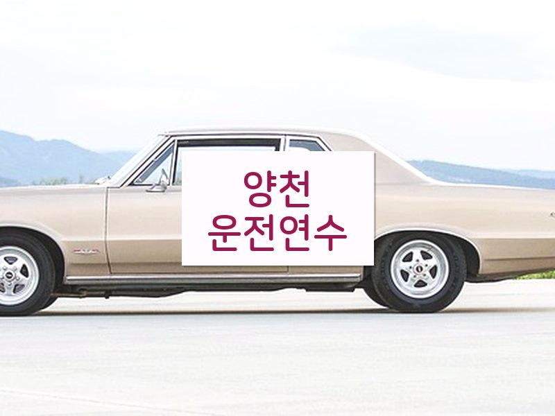 양천운전연수 후기