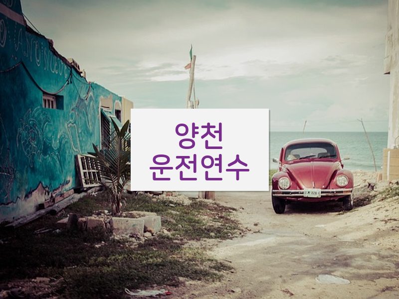 양천운전연수 후기