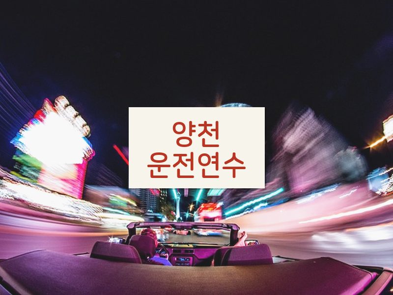 양천운전연수 후기