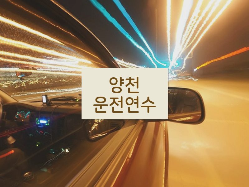 양천운전연수 후기