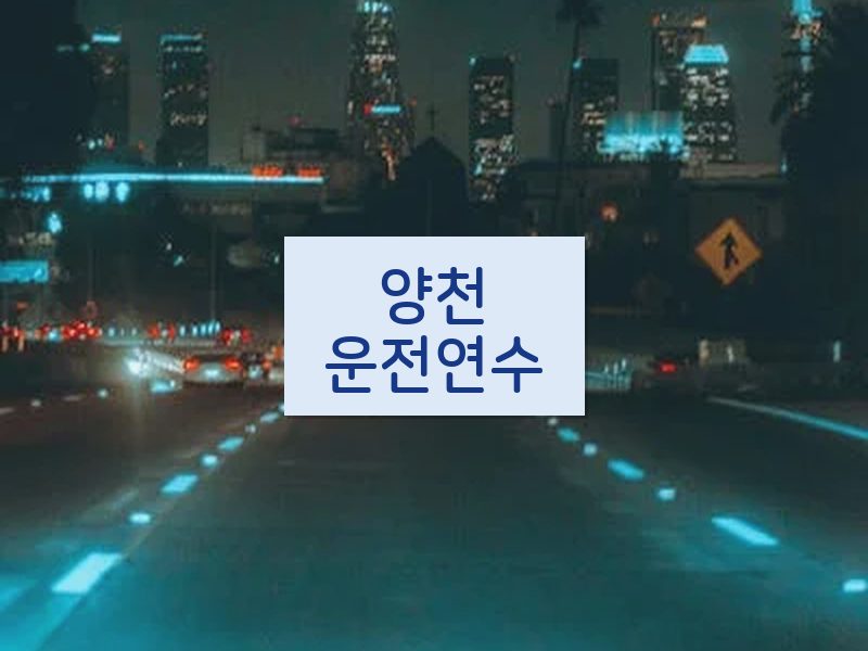 양천운전연수 후기