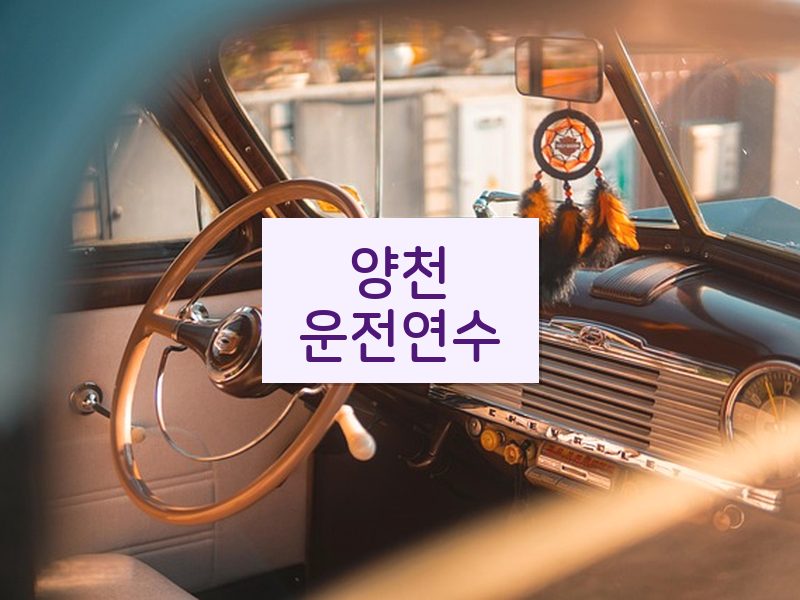 양천운전연수 후기