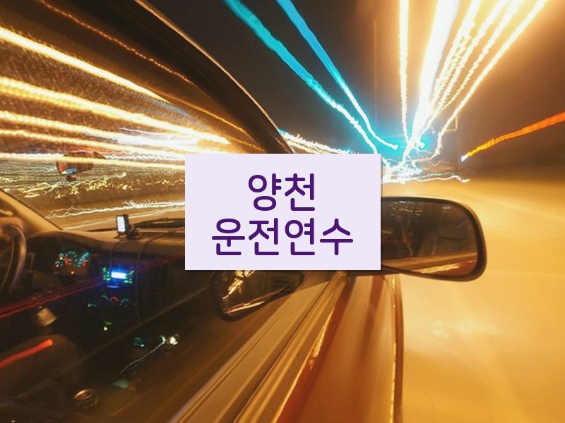 양천운전연수 후기