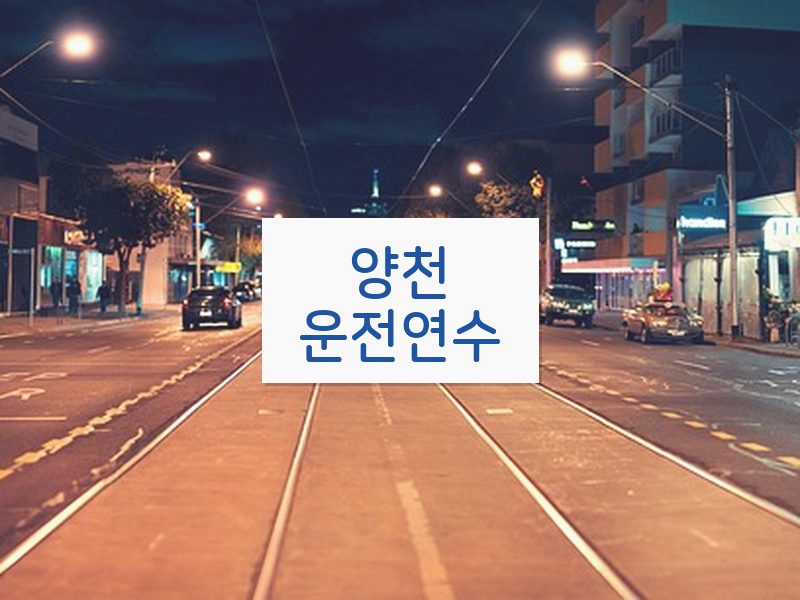 양천운전연수 후기