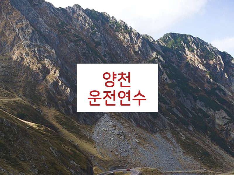 양천운전연수 후기