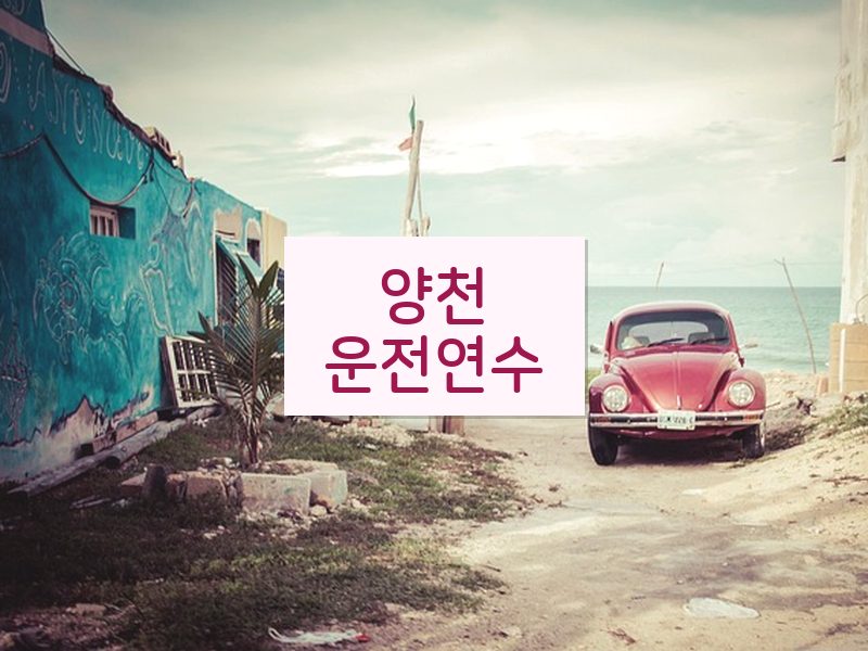 양천운전연수 후기