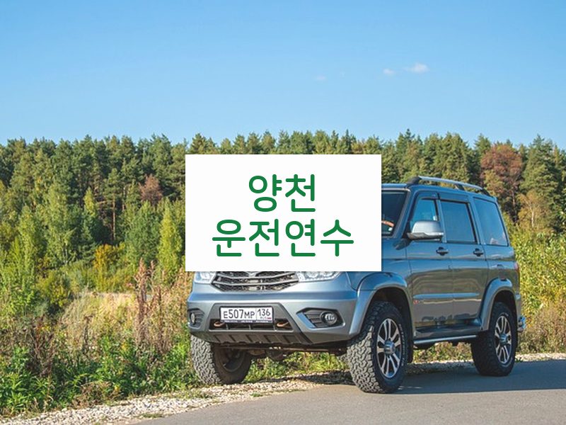 양천운전연수 후기