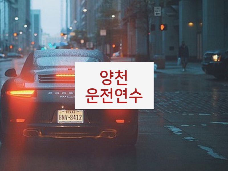 양천운전연수 후기