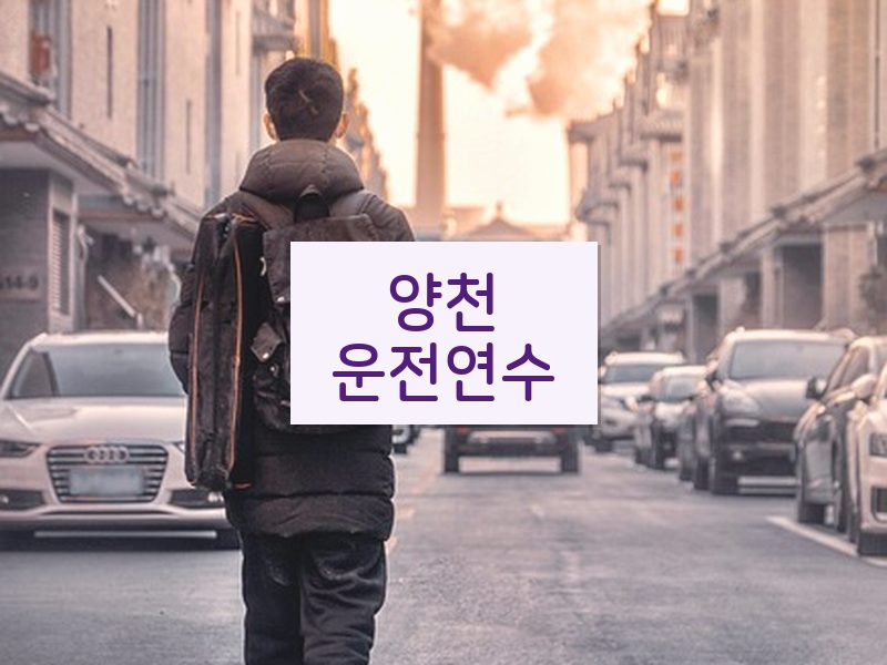 양천운전연수 후기