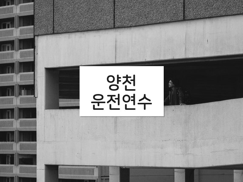 양천운전연수 후기