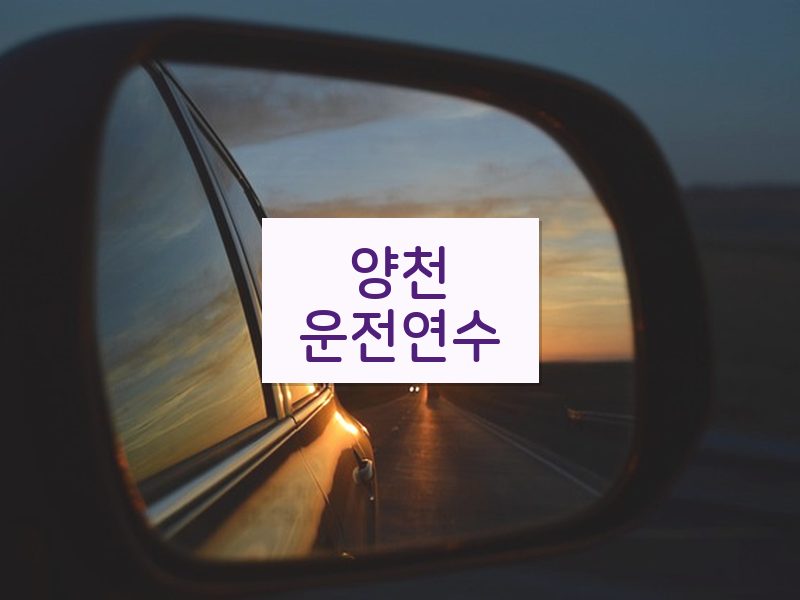 양천운전연수 후기