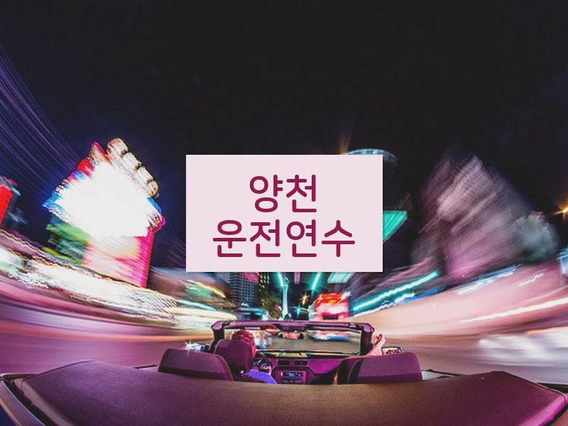 양천운전연수 후기