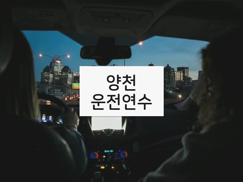양천운전연수 후기