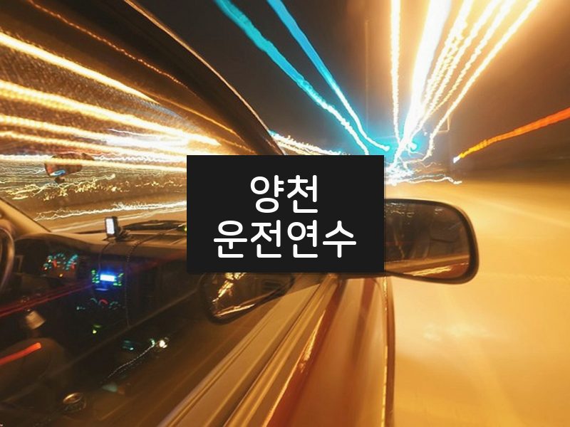 양천운전연수 후기