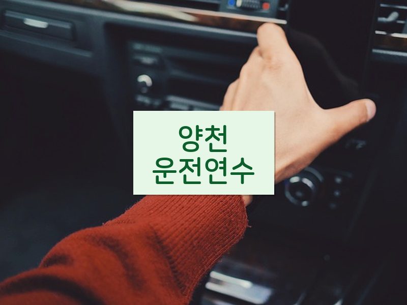 양천운전연수 후기