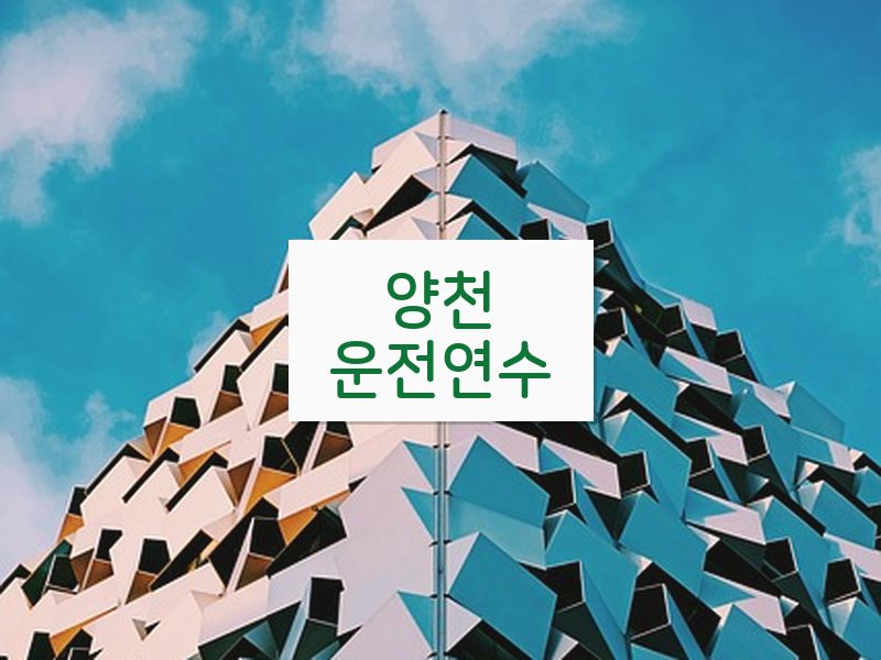 양천운전연수 후기