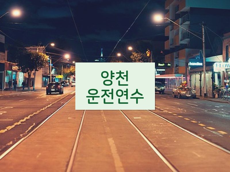 양천운전연수 후기
