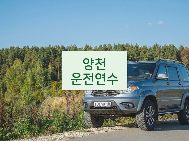 양천운전연수 후기