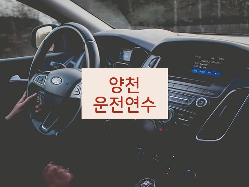 양천운전연수 후기