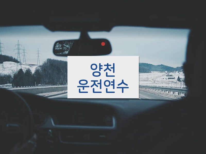 양천운전연수 후기