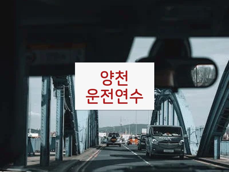 양천운전연수 후기
