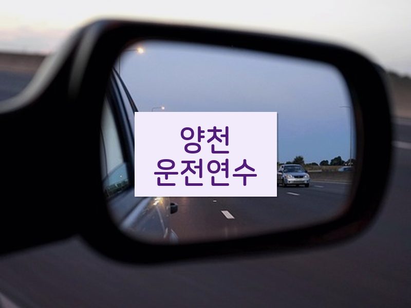 양천운전연수 후기