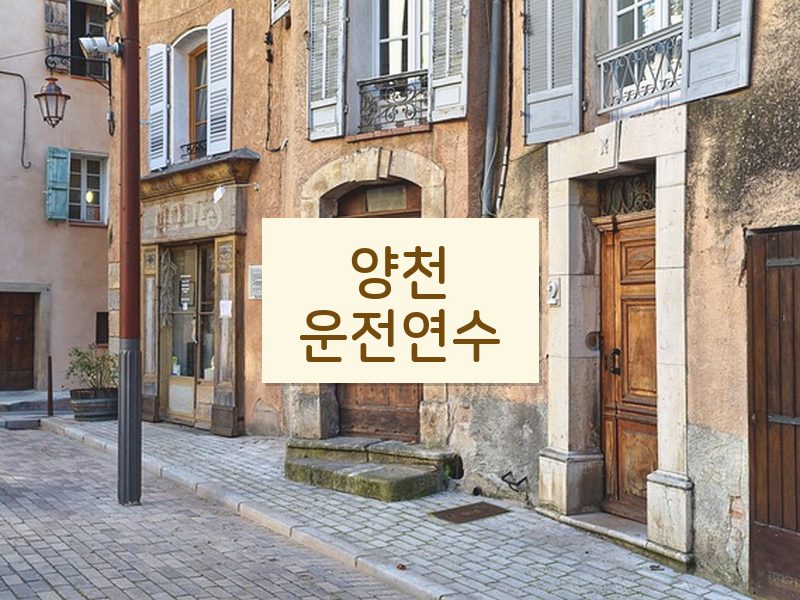 양천운전연수 후기