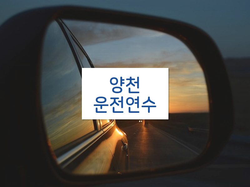 양천운전연수 후기