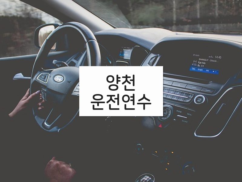 양천운전연수 후기