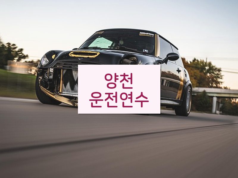 양천운전연수 후기