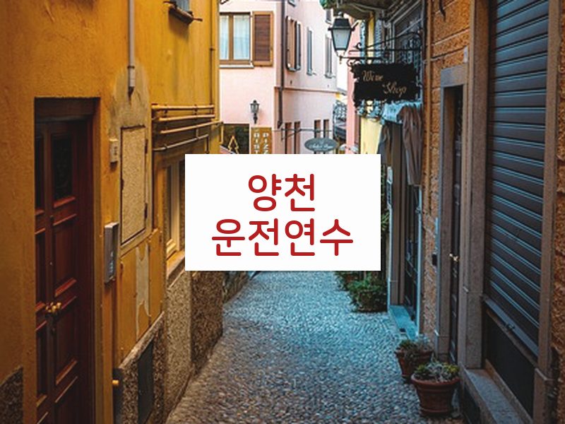 양천운전연수 후기