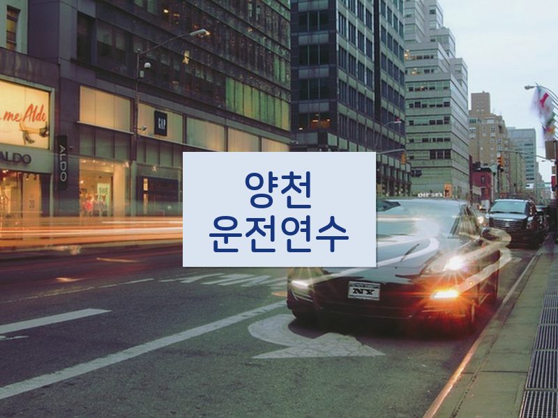 양천운전연수 후기