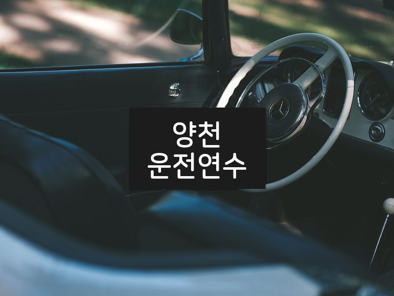 양천운전연수 후기