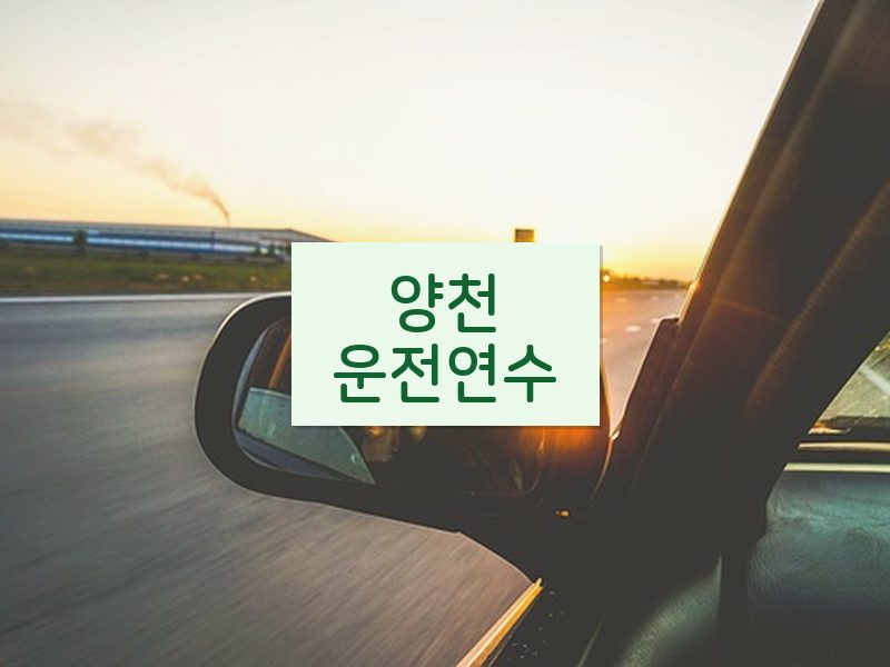 양천운전연수 후기