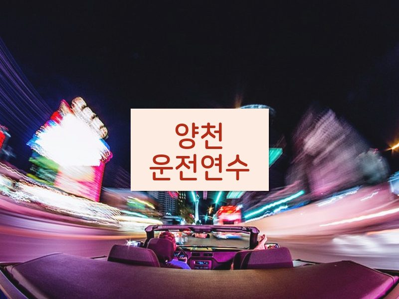 양천운전연수 후기