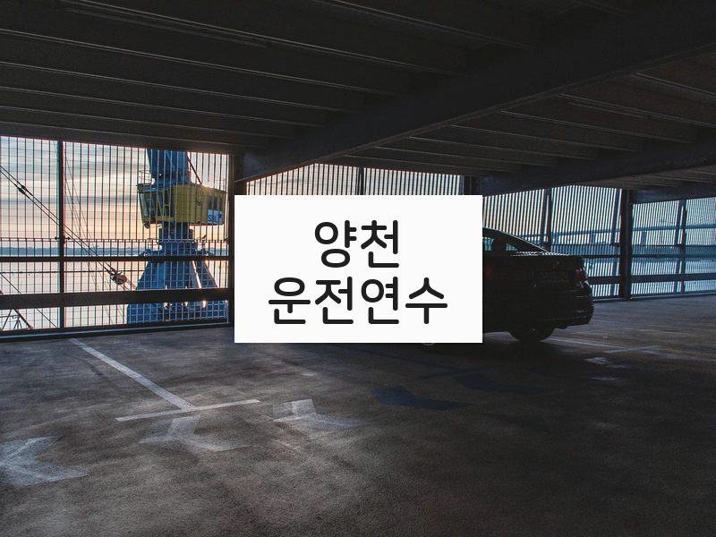 양천운전연수 후기