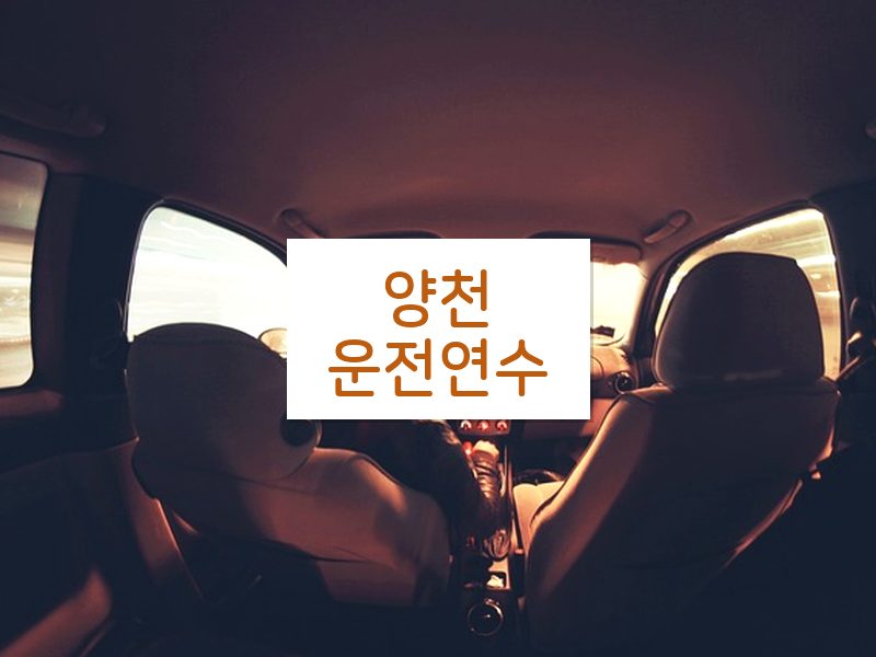 양천운전연수 후기
