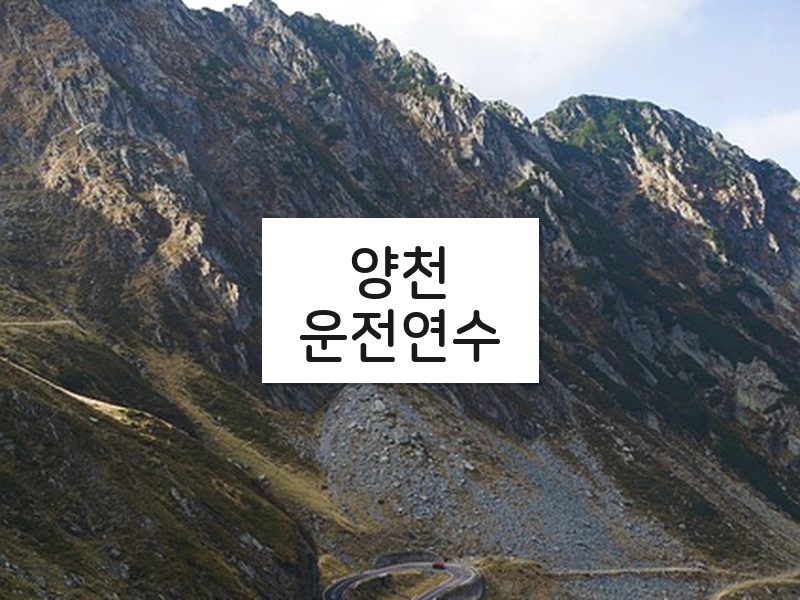 양천운전연수 후기