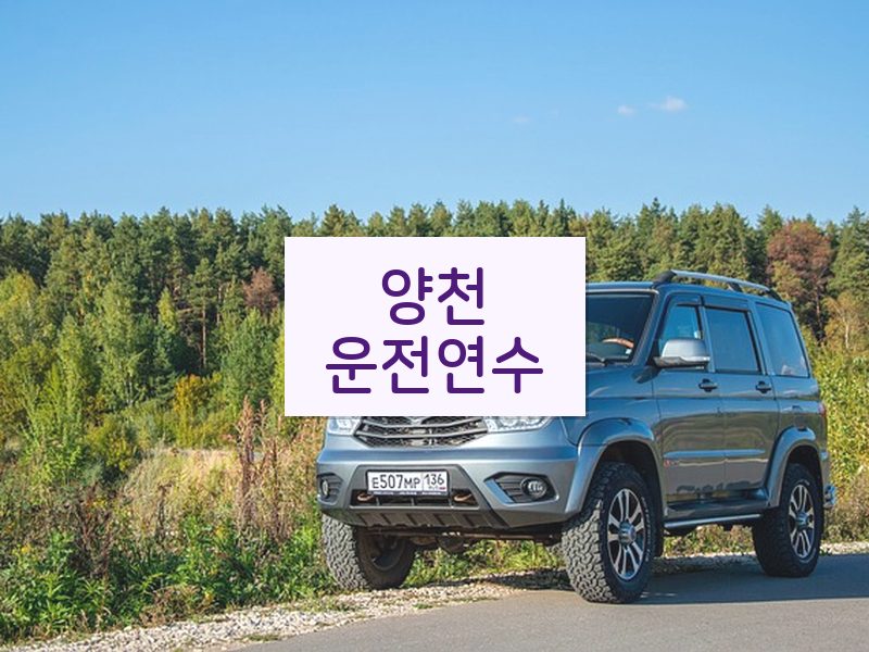 양천운전연수 후기