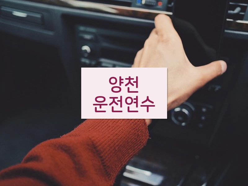양천운전연수 후기