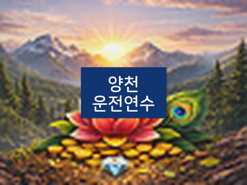 양천운전연수 후기